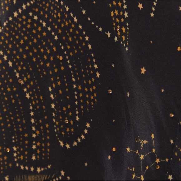 Farm Rio Black Golden Foliage Mini Dress - Picture 8 of 9